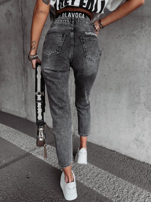 Spodnie jeansowe rurki wyszczuplające Off Ola Voga czarne