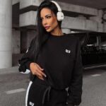 Komplet dresowy damski z lampasem Alaia Ola Voga czarny