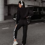 Komplet dresowy damski z lampasem Alaia Ola Voga czarny