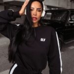 Komplet dresowy damski z lampasem Alaia Ola Voga czarny