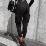 Spodnie luźne jogger Cargo Ola Voga czarne