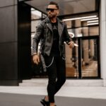 Spodnie dopasowane męskie Aiden Ola Voga czarne