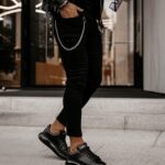 Spodnie dopasowane męskie Aiden Ola Voga czarne