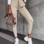 Spodnie dresowe elastyczne Sachet Ola Voga beżowe