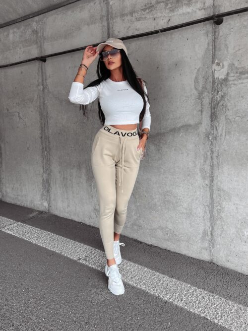Spodnie dresowe elastyczne Sachet Ola Voga beżowe
