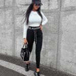 -wyprzedane-Spodnie dresowe elastyczne Sachet Ola Voga czarne