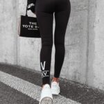 Legginsy elastyczne z lampasem Sage Ola Voga czarne