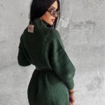 Sweter półgolf oversize Lope Ola Voga zielony