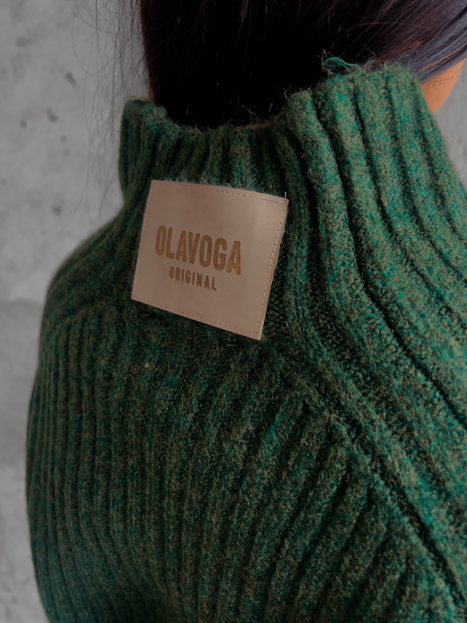 Sweter półgolf oversize Lope Ola Voga zielony