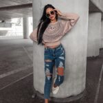 Bluza damska bawełniana logowana Tanes Ola Voga beżowa