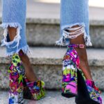 Czółenka na klocku HipHop kolorowe