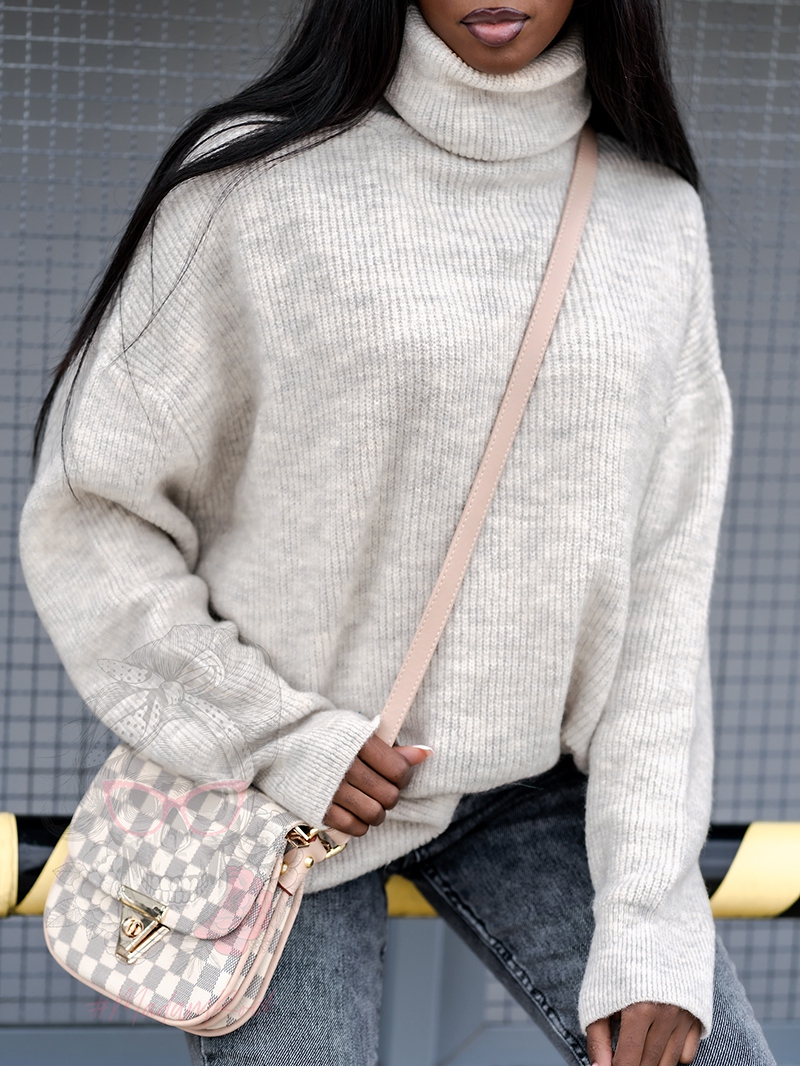 Sweter golf Haat Beżowy melanż Sweter golf Haat Beżowy melanż