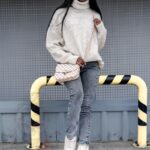 Sweter golf Haat Beżowy melanż