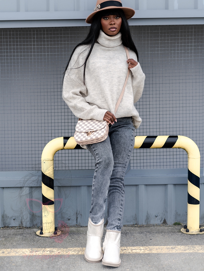 Sweter golf Haat Beżowy melanż Sweter golf Haat Beżowy melanż