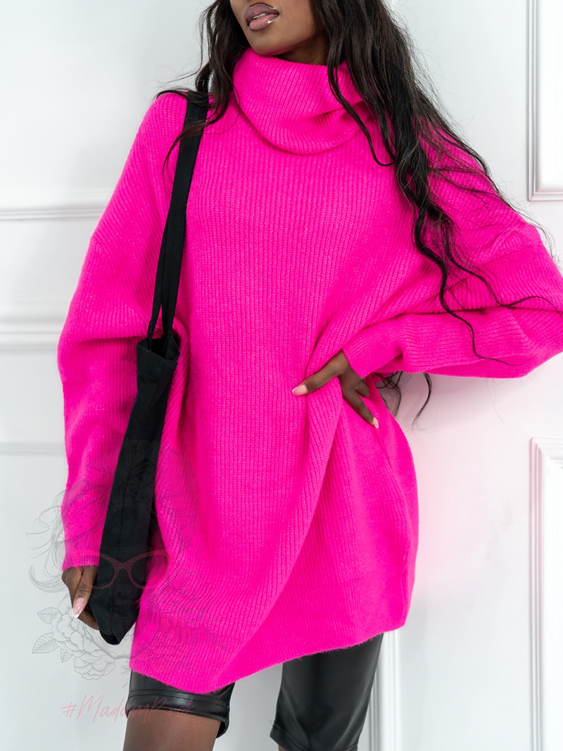 Sweter Haat neonowy różowy