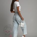 Spodnie jeansowe boyfriend Lucky Smile niebieskie