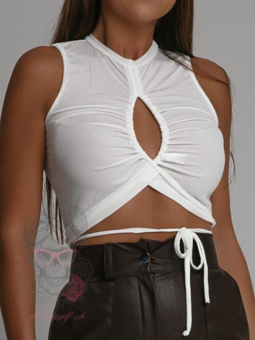 Top prążkowany Camis Ola Voga ecru