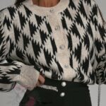 Sweterek elegancki Zigi szaro-beżowy