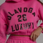 Komplet dresowy O'la Voga Black Bling różowy Barbie