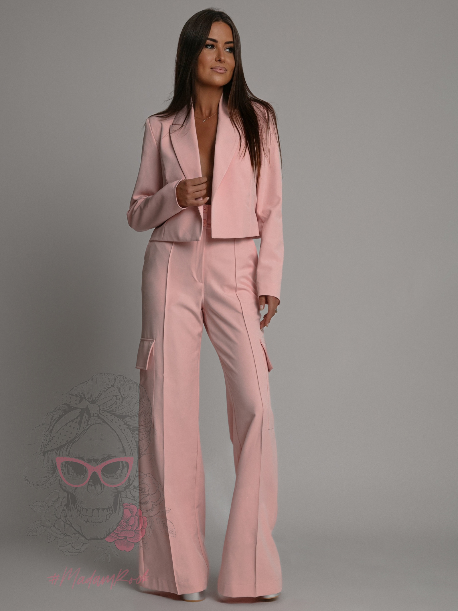 Komplet garniturowy Bambera pudrowy