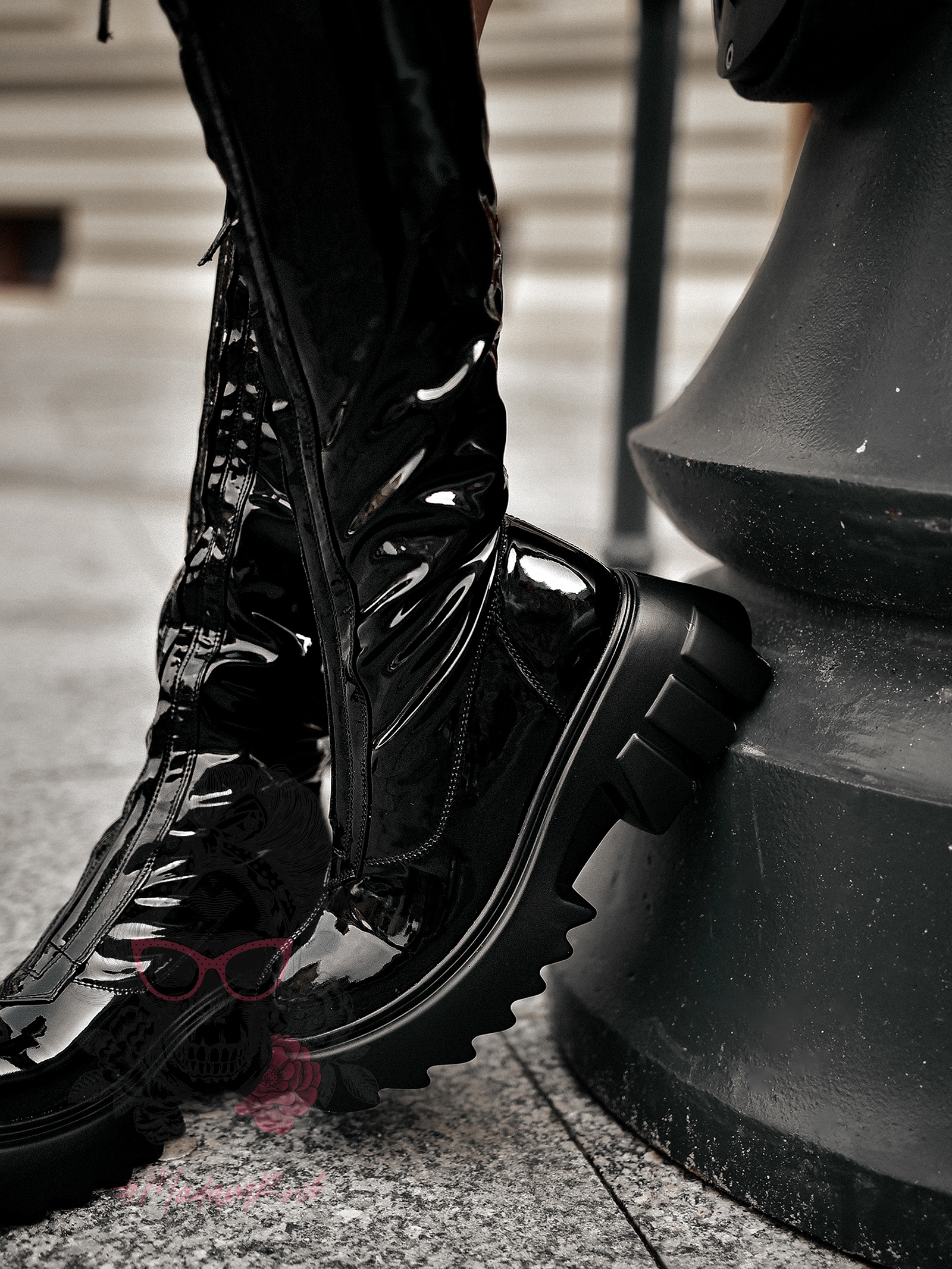 Kozaki lateksowe Rock Yox czarne Kozaki lateksowe Rock Yox czarne