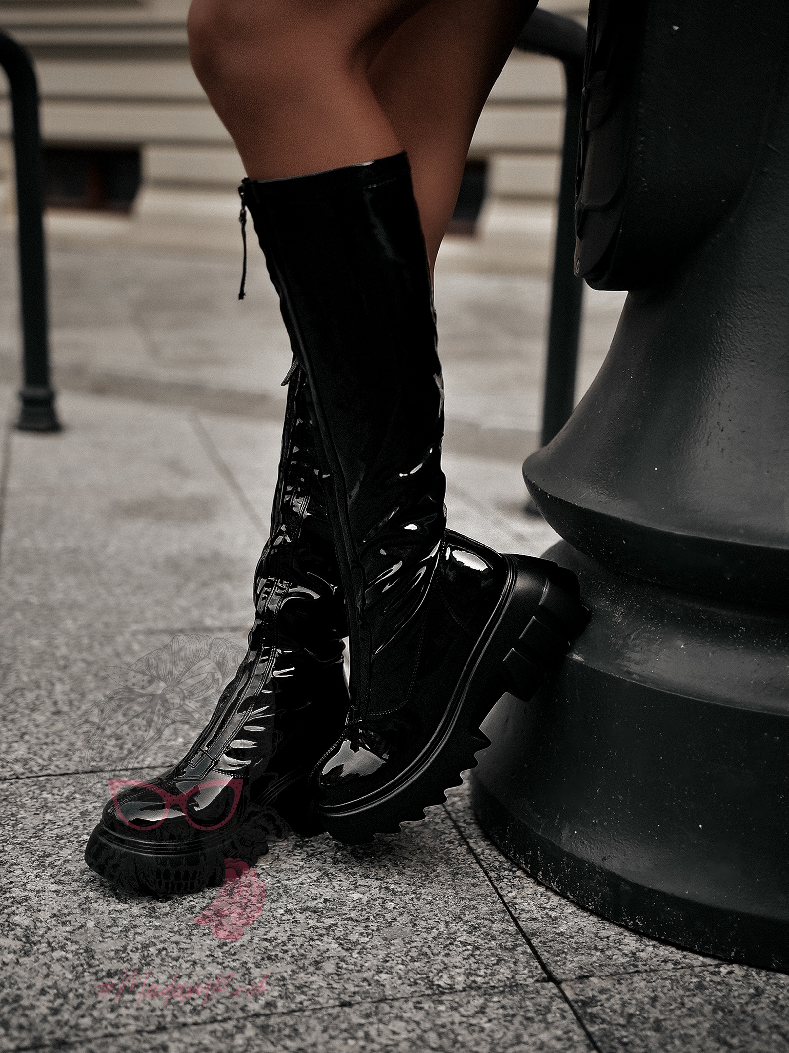 Kozaki lateksowe Rock Yox czarne Kozaki lateksowe Rock Yox czarne