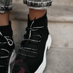 Buty sportowe skarpetki Madam Ortis czarne