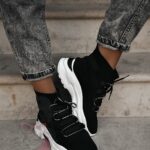 Buty sportowe skarpetki Madam Ortis czarne