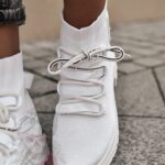 Buty sportowe skarpetki Madam Ortis białe