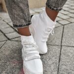 Buty sportowe skarpetki Madam Ortis białe