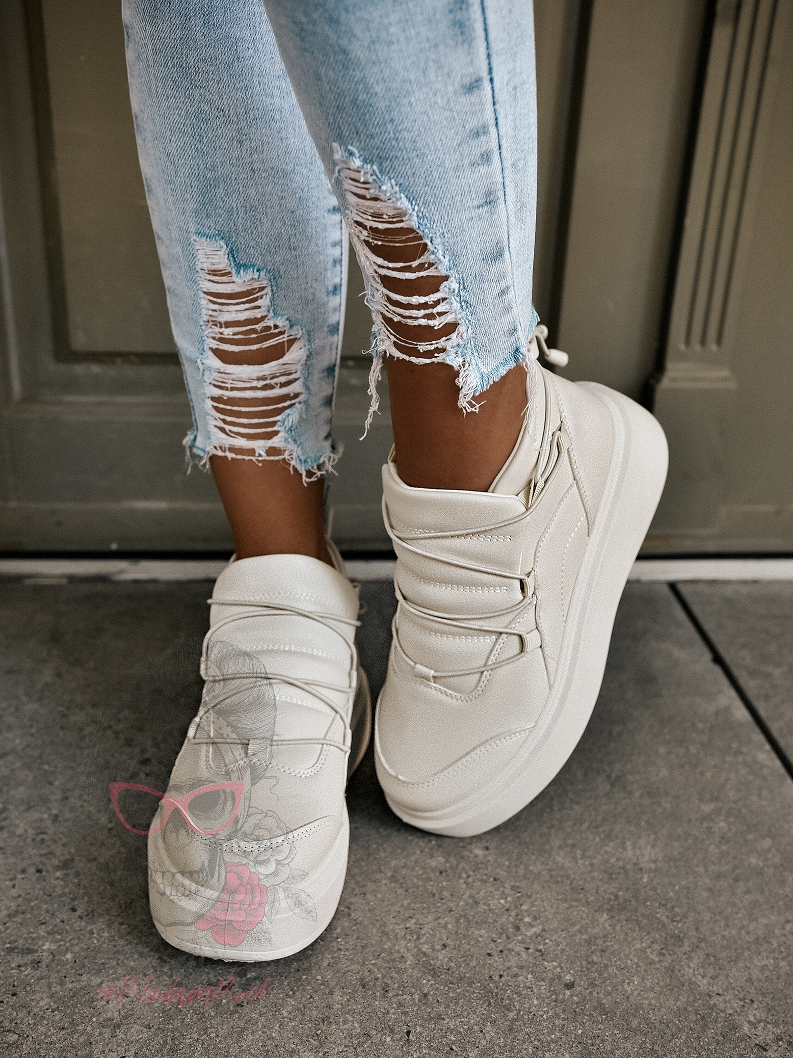 Buty sportowe Madam Foseco beżowe