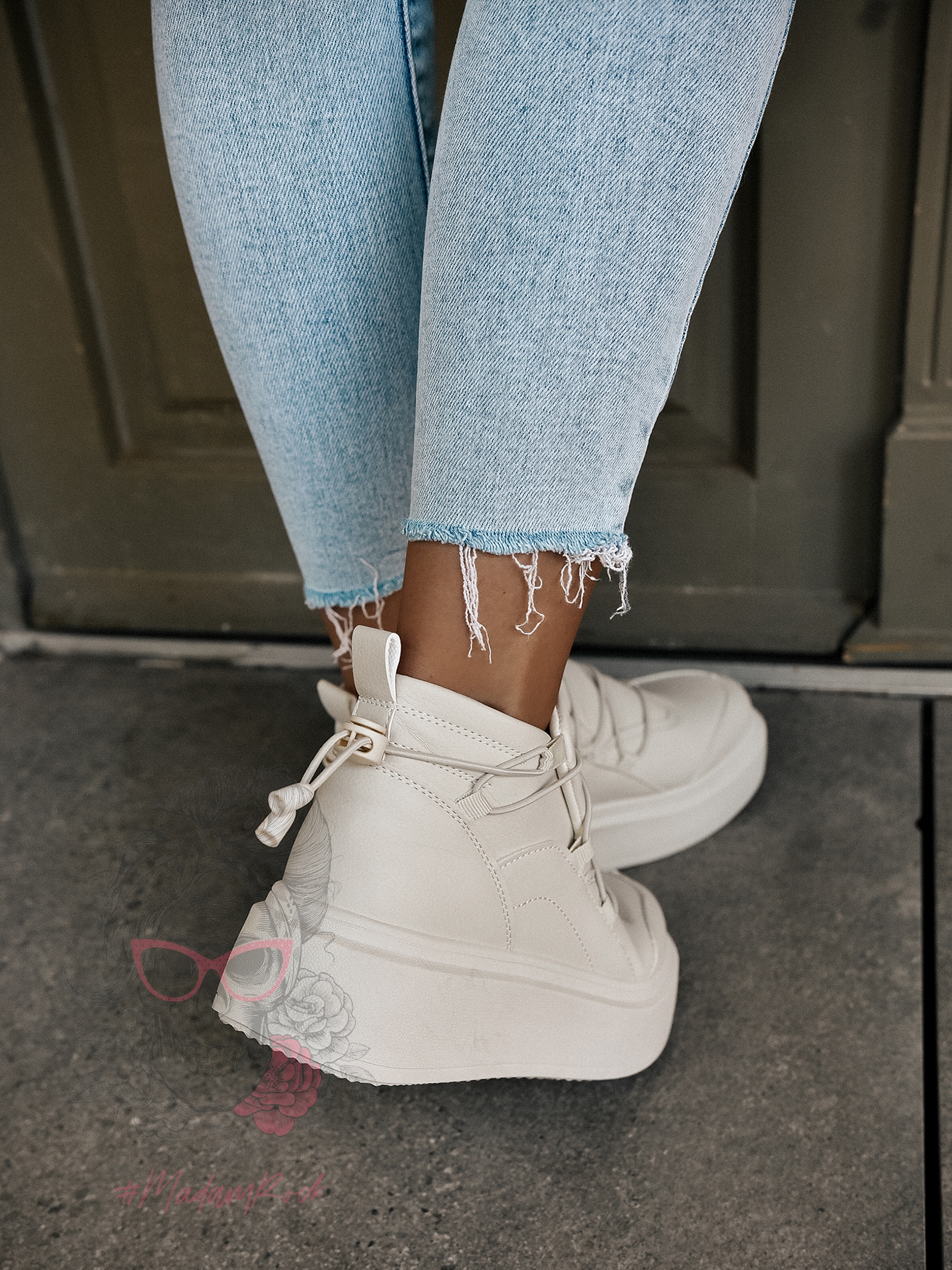 Buty sportowe Madam Foseco beżowe