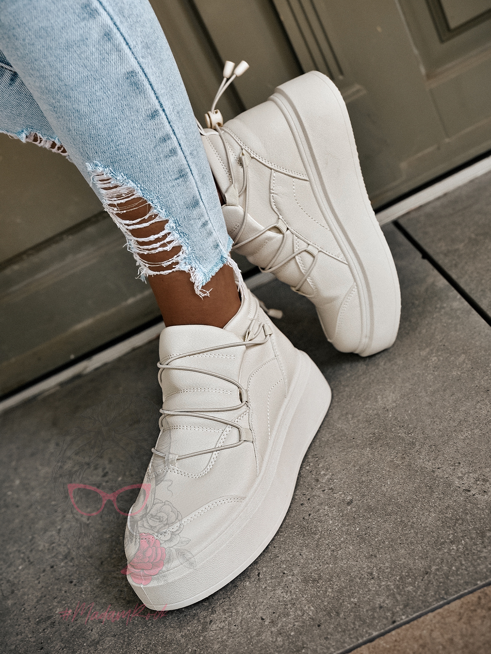 Buty sportowe Madam Foseco beżowe