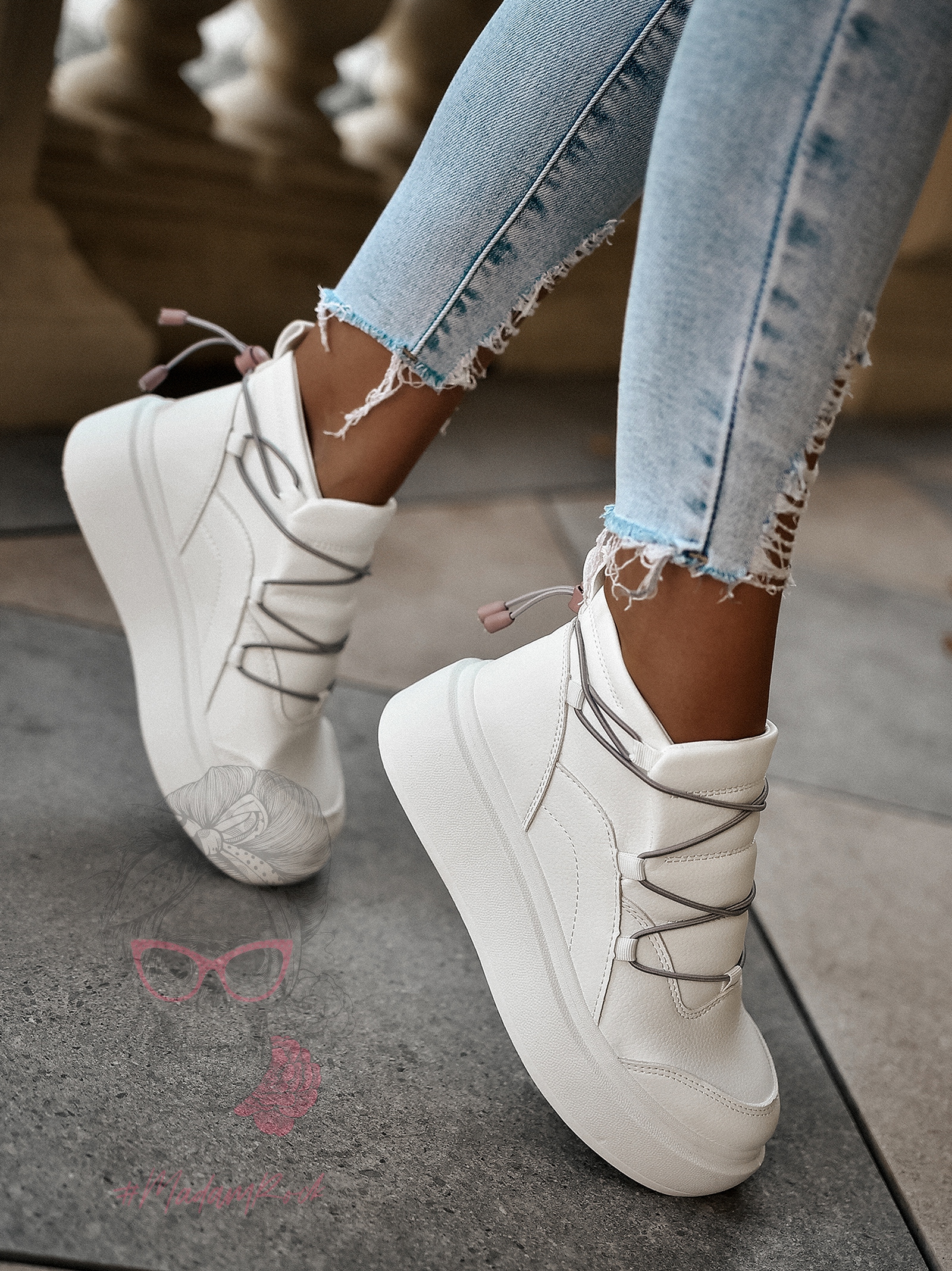 Buty sportowe Madam Foseco białe