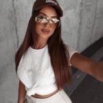 T-shirt bawełniany z aplikacją Calcio Ola Voga ecru