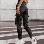 Spodnie skórzane bojówki Bogos czarne