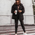 Spodnie skórzane bojówki Bogos czarne