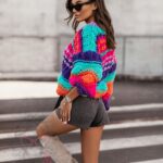 Sweter handmade Catalys fuksja