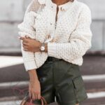 Sweter pleciony Balmis beżowy