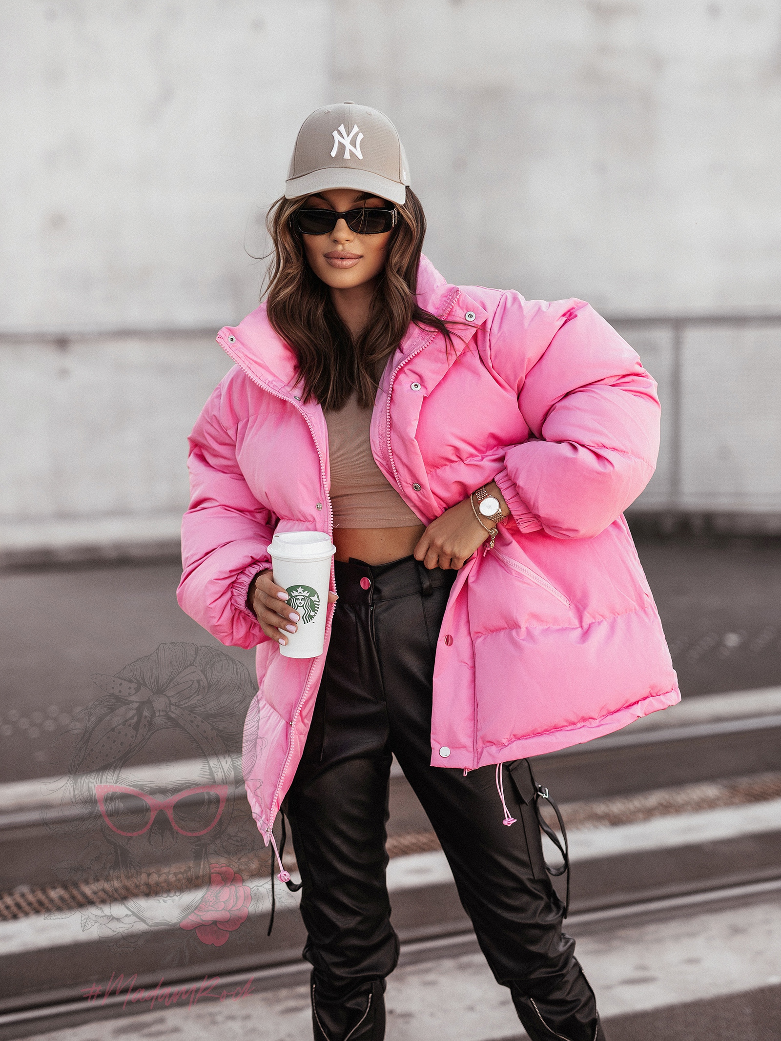 Kurtka puchowa Barbi różowa