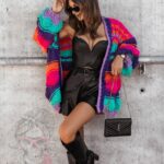 Kardigan handmade Catalys II fuksja