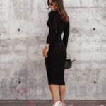 Sukienka sweterkowa Brass czarna