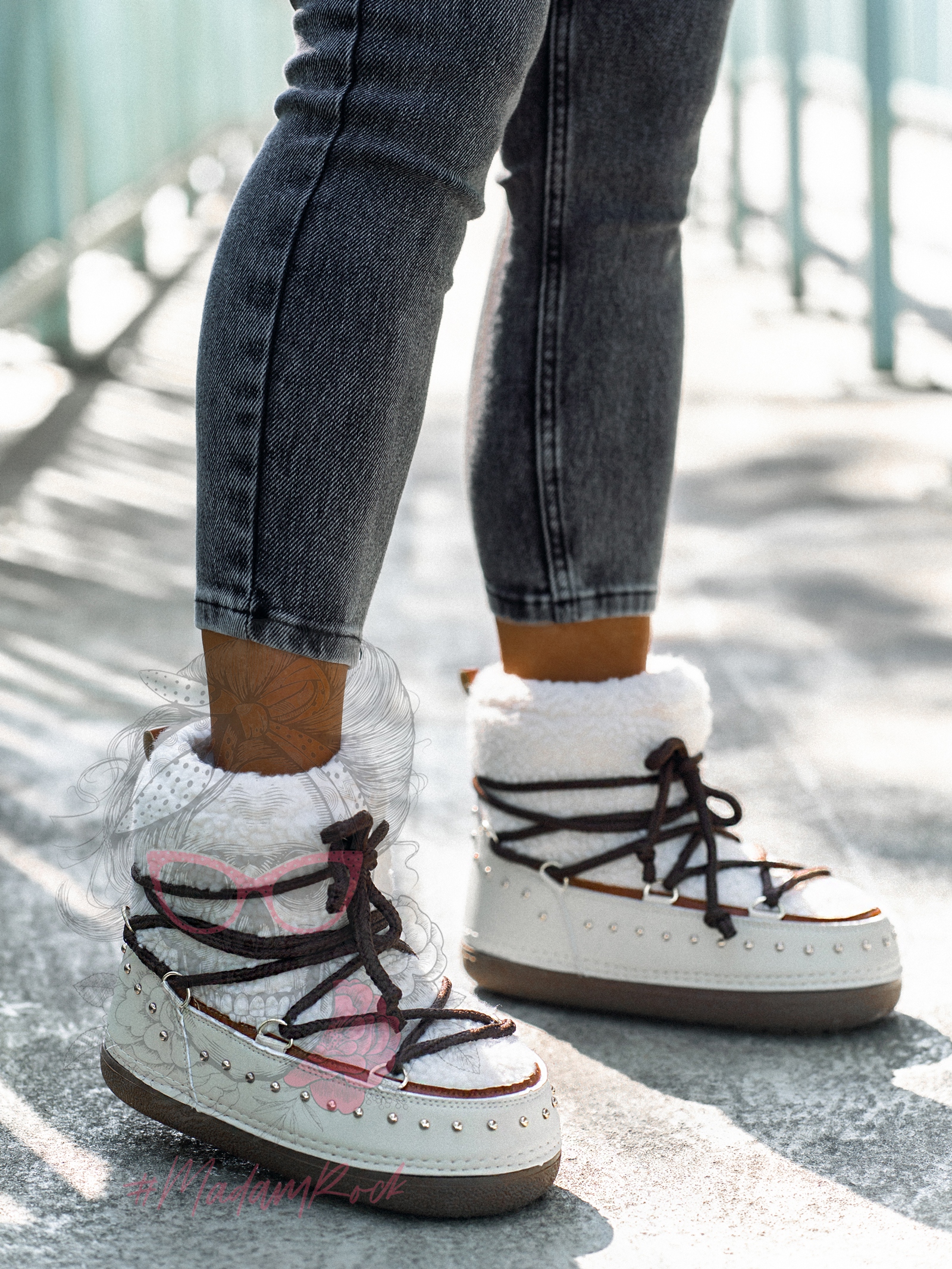 Śniegowce z barankiem Rock Cloe beżowe Śniegowce z barankiem Rock Cloe beżowe