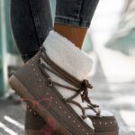 Śniegowce z barankiem Rock Cloe khaki