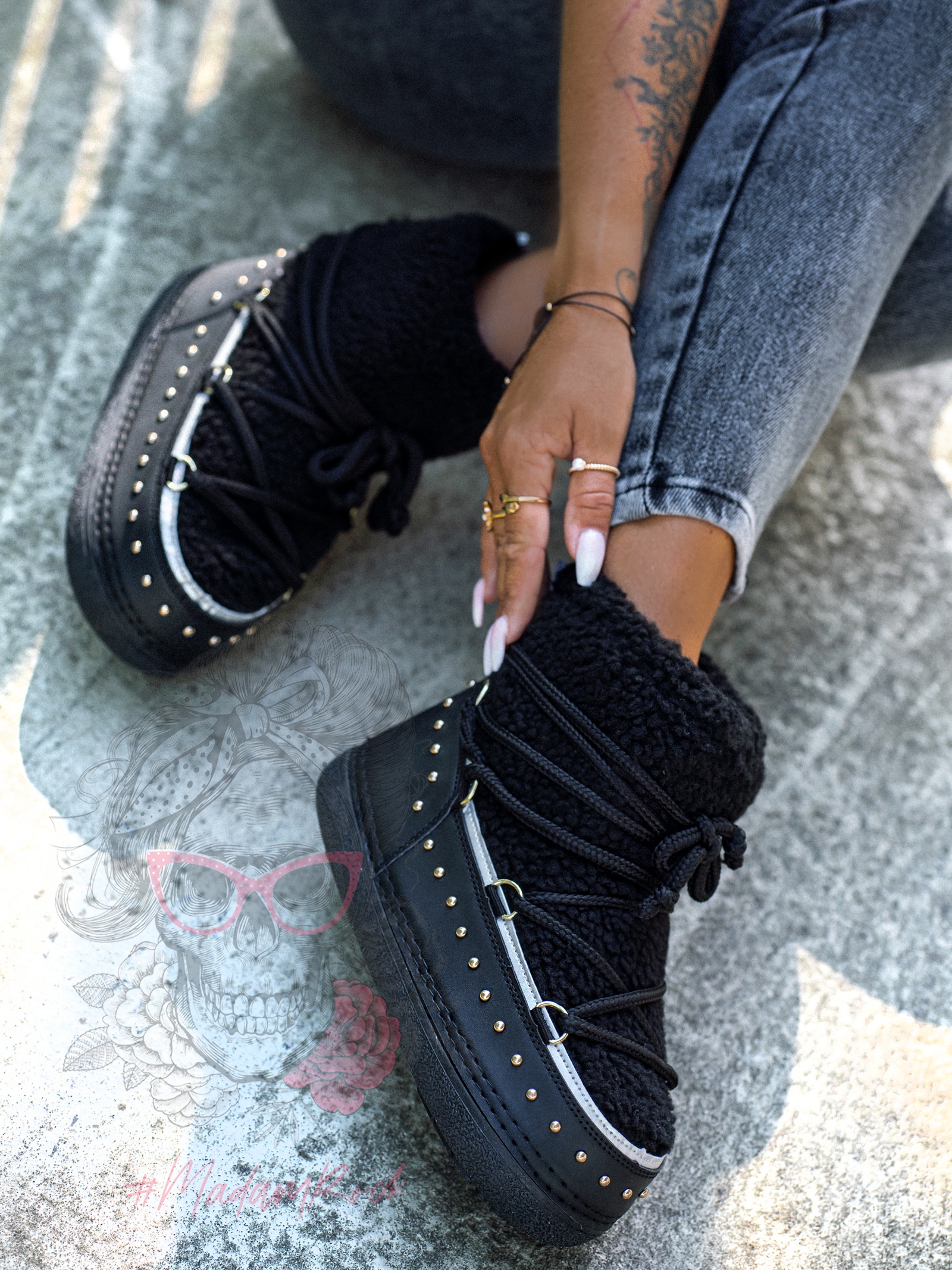 Śniegowce z barankiem Rock Cloe czarne Śniegowce z barankiem Rock Cloe czarne