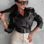 Kurtka ramoneska z ekoskóry Celestia Ola Voga czarna