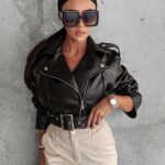 Kurtka ramoneska z ekoskóry Celestia Ola Voga czarna