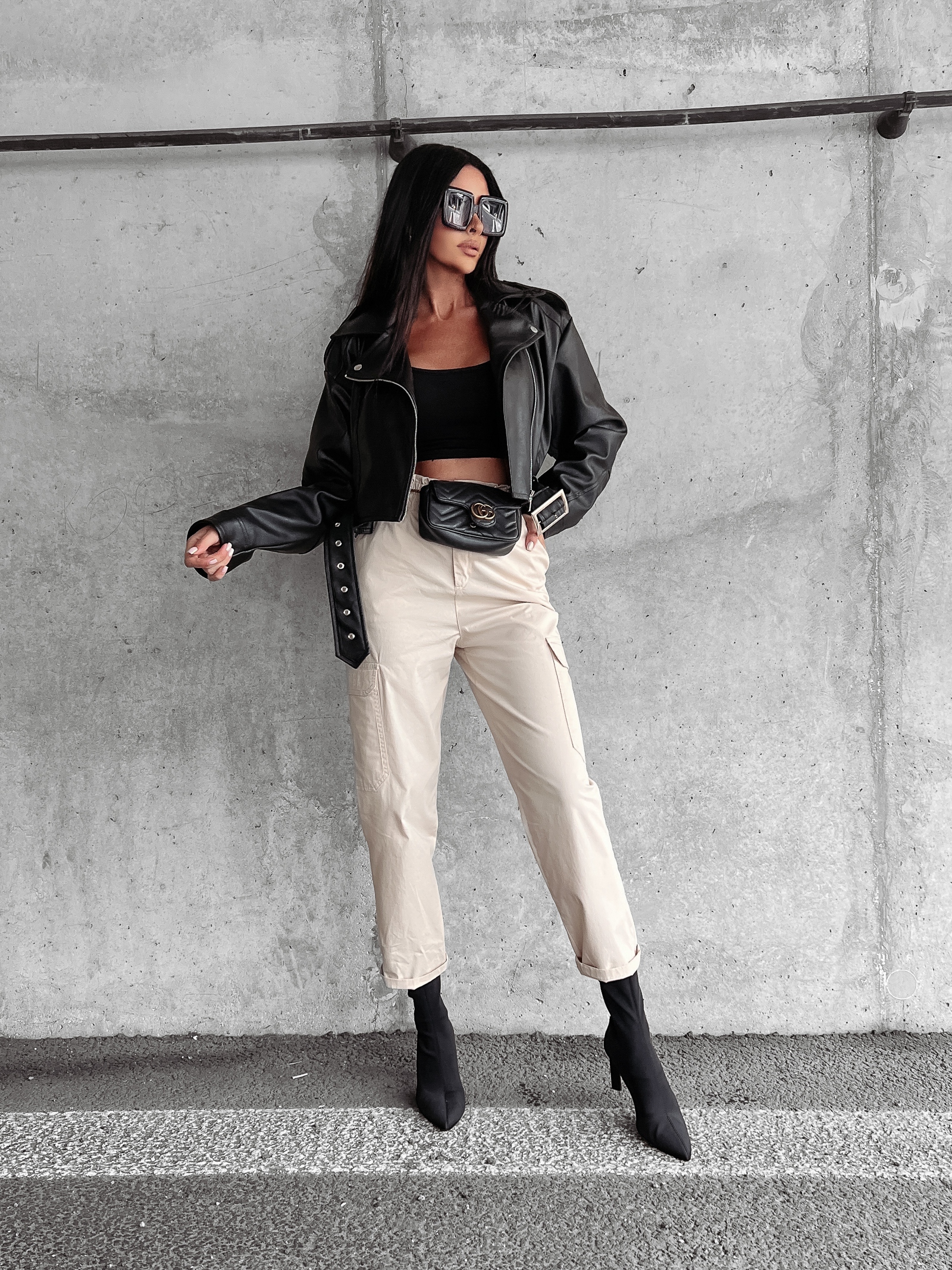 Kurtka ramoneska z ekoskóry Celestia Ola Voga czarna