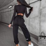 Spodnie dresowe z przetarciami Francis Ola Voga czarne