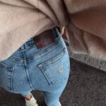 Spodnie jeansowe skinny Elma Ola Voga niebieskie